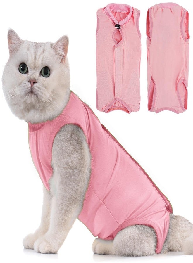 Avont Cat Recovery Suit - Kitten Onesie for Cats After Surgery, Cone of Shame Alternative Surgical Spay Suit for Female Cat, Post-Surgery or Skin Diseases Protection -Pink(M) - Image 1